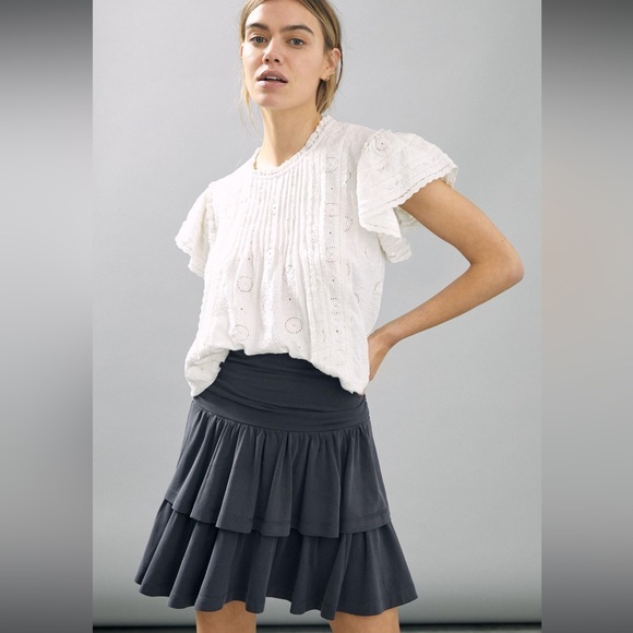 NWT Maeve Anthropologie Charla Tiered Mini Skirt - Picture 2 of 5